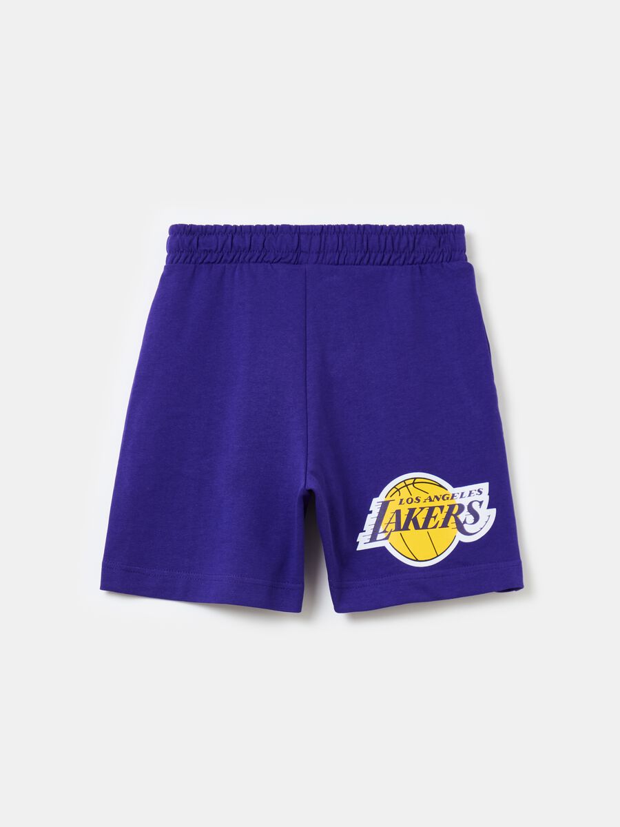 NBA Los Angeles Lakers fleece Bermuda shorts_1