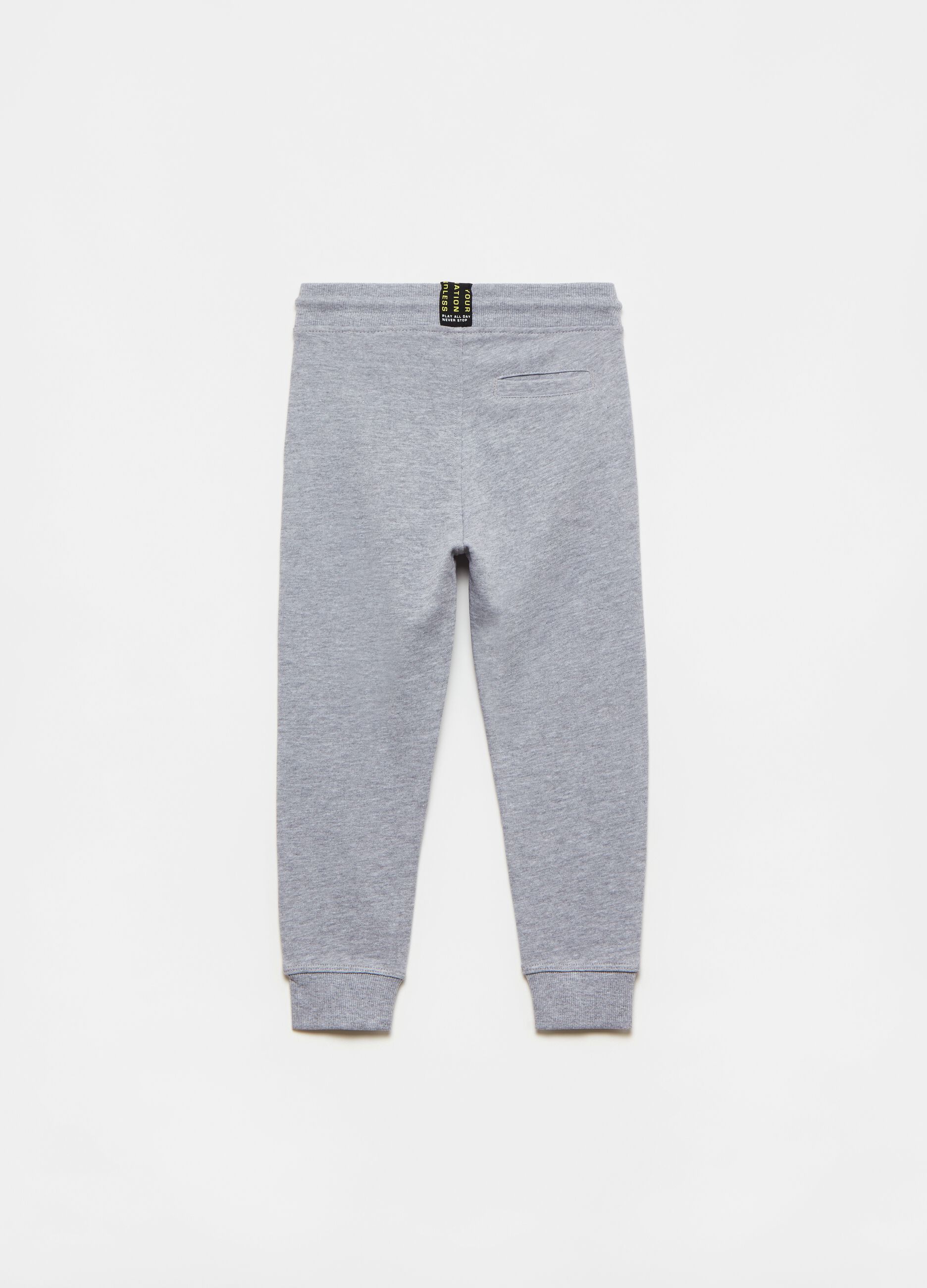 Joggers in French Terry lettering e nastro