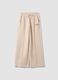Beige cotton-blend straight-fit joggers_0