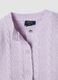Purple cable-knit wool-blend cardigan with buttons, regular fit_2