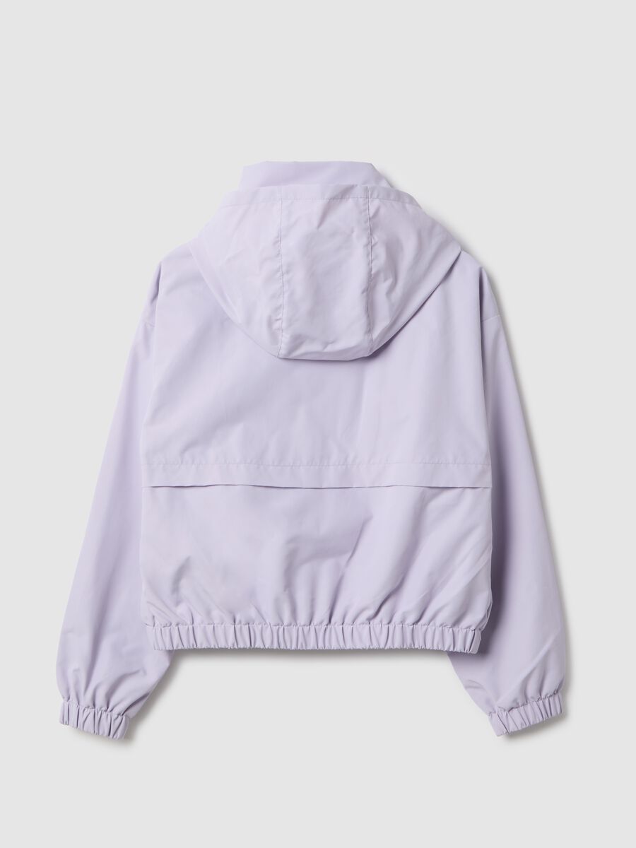 Purple hooded jacket for girls regular fit_1