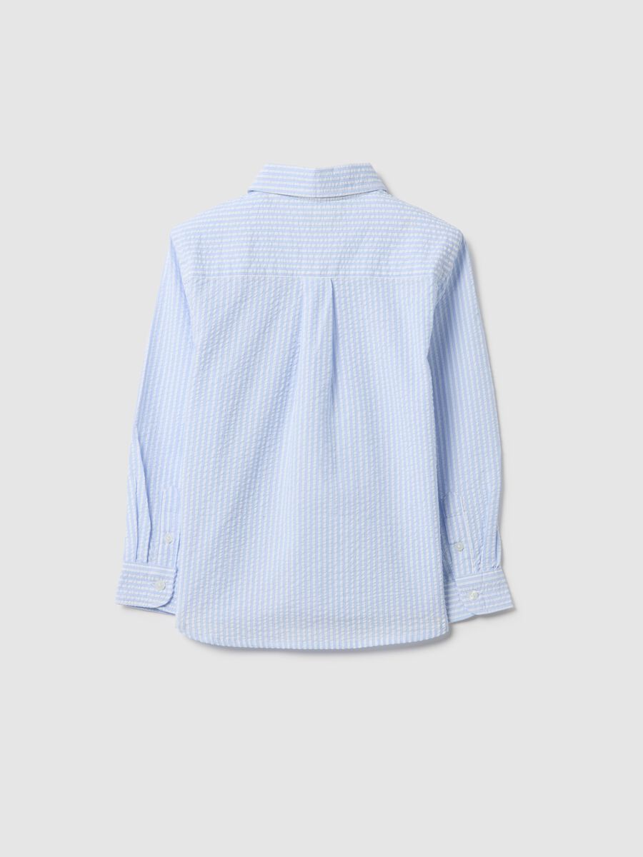 Boys' pure cotton multicolour striped shirt regular fit_1