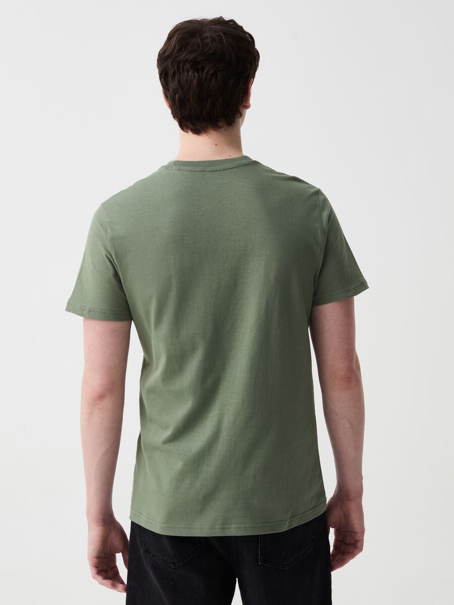 Cotton T-shirt with design print_1