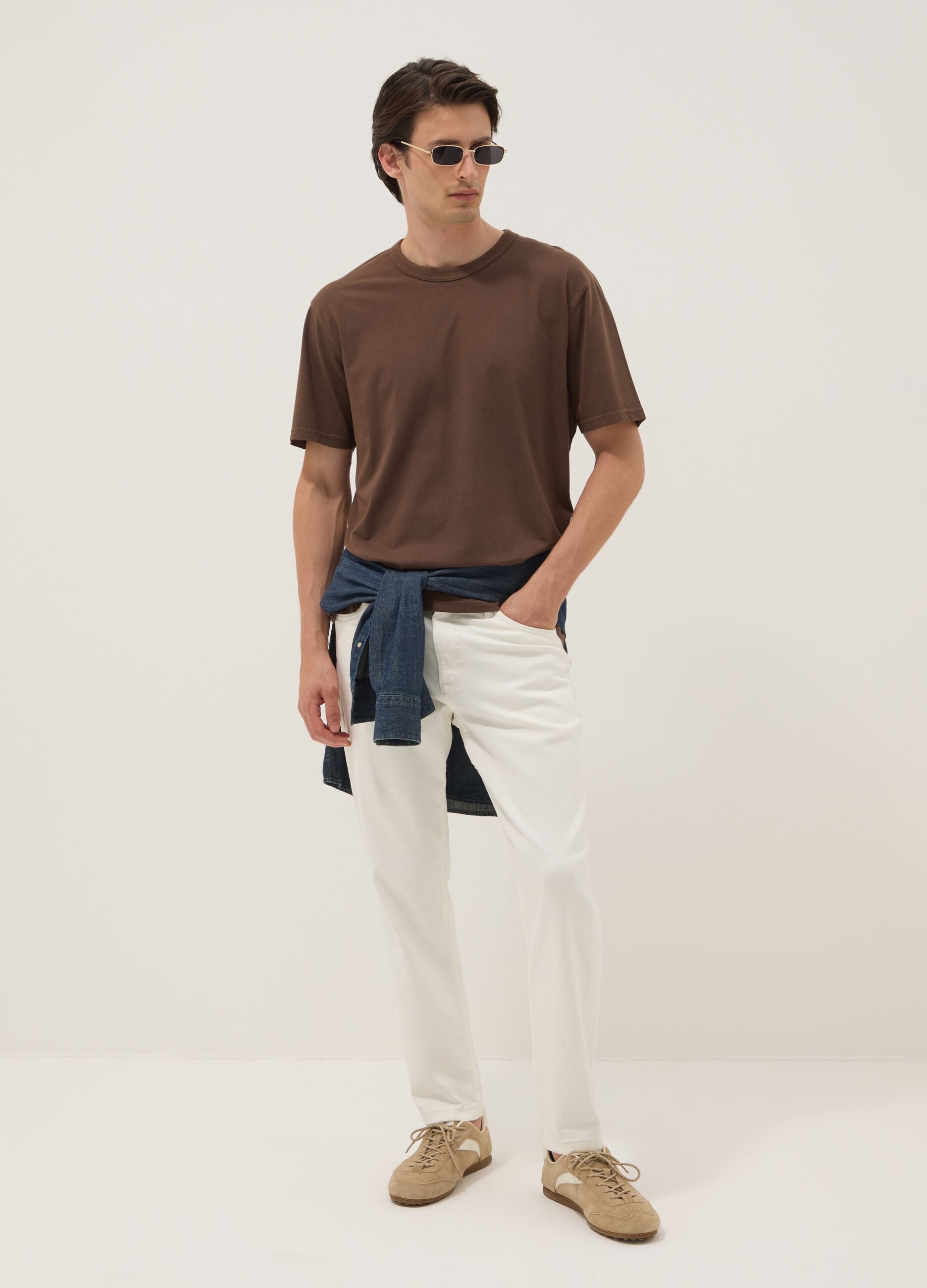 Brown pure cotton T-shirt