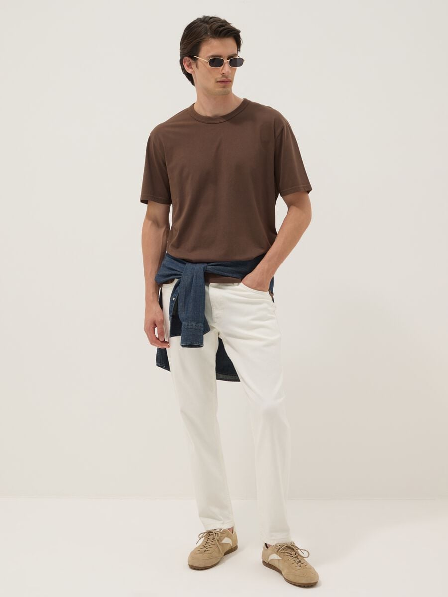 Brown pure cotton T-shirt_2