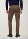 Brown slim-fit stretch cotton twill chino trousers_2