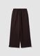 Braune Jogger aus reiner Baumwolle mit elastischem Bund, Oversize-Fit_0