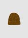 Green ribbed stretch-fabric beanie_0
