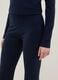 Blaue Slim Fit Stretch-Baumwoll-Leggings_3