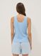 Light blue pure cotton vest with serafino collar and regular fit_2