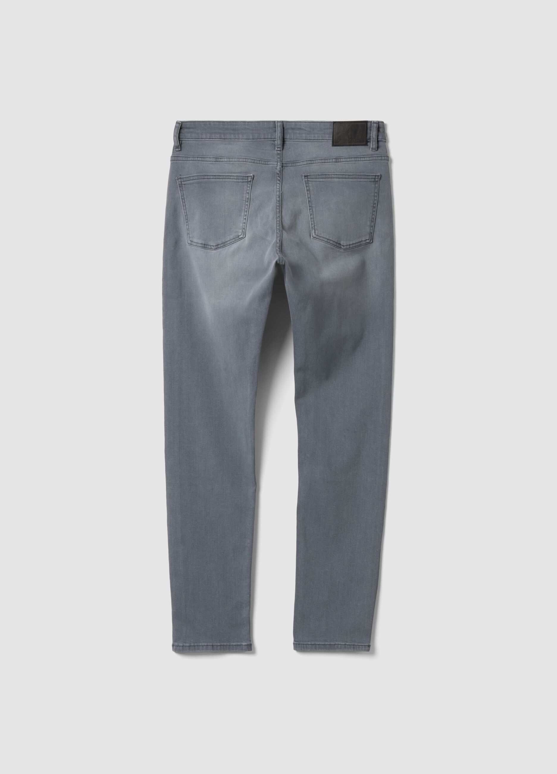 Graue Skinny-Fit-Jeans aus Stretch-Baumwolle