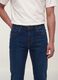Jean bleu fonc&eacute; slim en m&eacute;lange coton et viscose_3