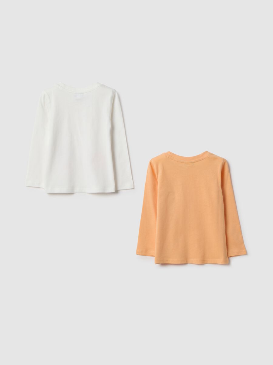 Multicolour pure cotton girl's t-shirt twin pack regular fit_1