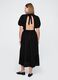 Long black dress with V-neck and open back_5