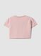 Rosa cropped T-Shirt aus Stretch-Baumwolle mit Print f&uuml;r M&auml;dchen_1