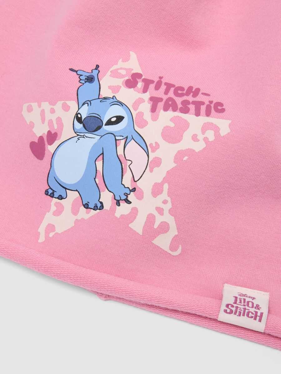 Ružičasta dječja kapa od elastičnog pamučnog jerseyja s Lilo & Stitch printom_2