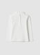 White organic cotton T-shirt with floral print_1