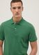 Short sleeve polo in pure green cotton regular fit_3