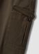 Brown comfort-fit stretch cotton twill cargo trousers_1