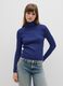 Blue Viscose Blend Turtleneck_1