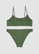 Green stretch bikini with foliage pattern_1