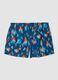Blue boxer swim shorts with multicolour gradient print_0