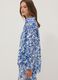 Blau-wei&szlig;er Kaftan aus Bio-Baumwolle mit Tropical-Print_0