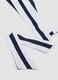 Blue and white striped bandeau bikini top in stretch fabric_5