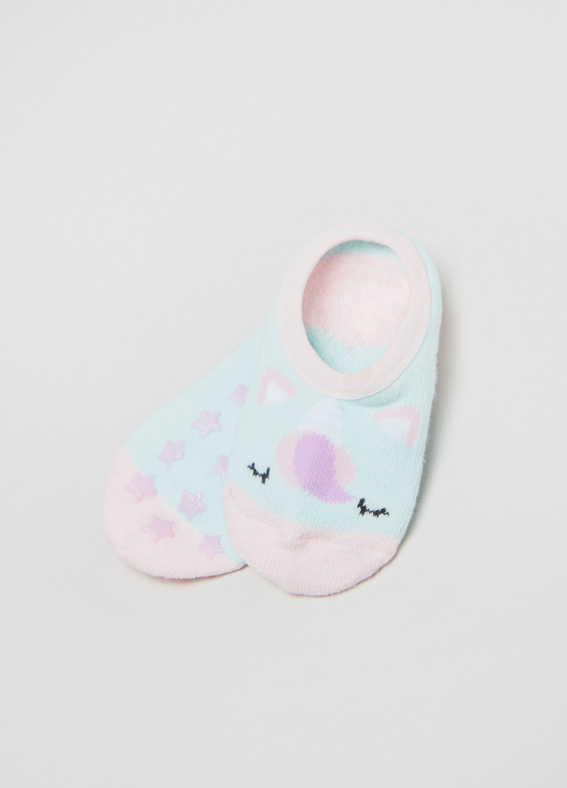 Slipper socks with unicorn design