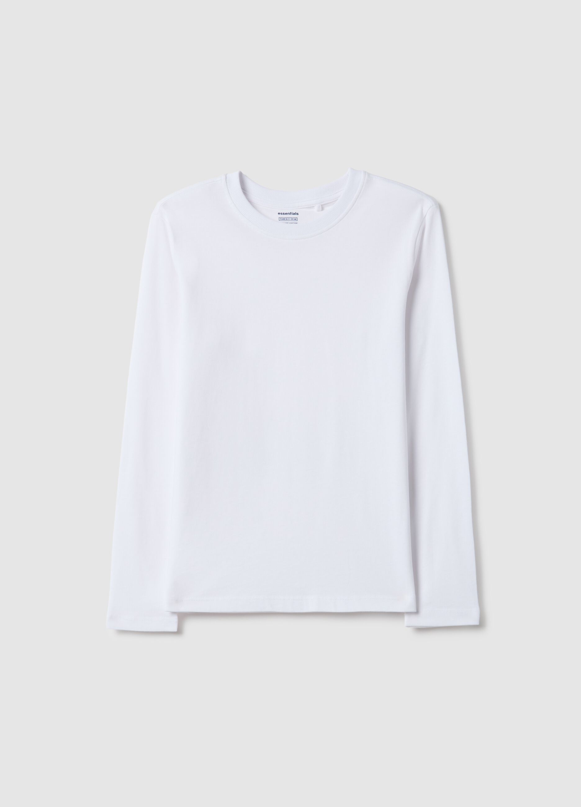 White pure cotton regular fit t-shirt for boys