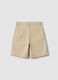 Boys' comfort fit beige pure cotton shorts_1