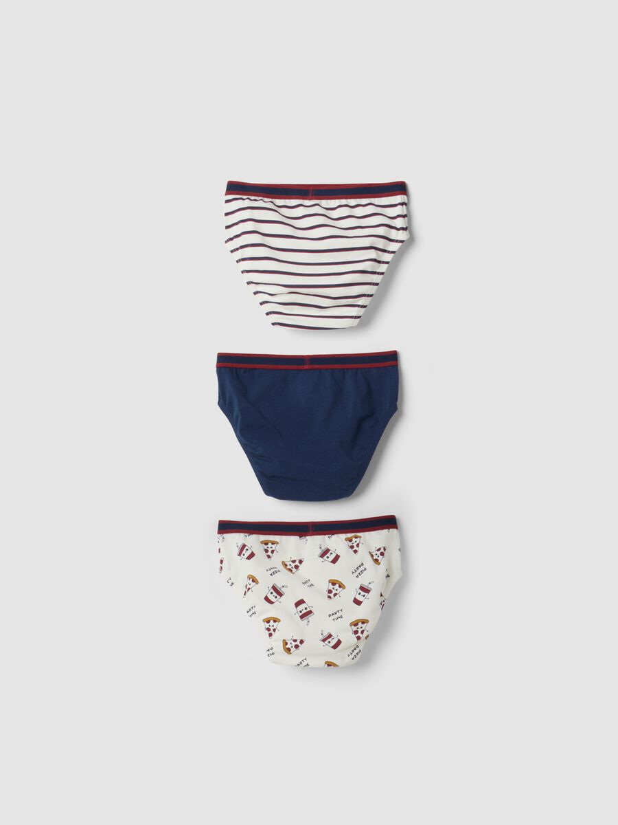 3-pack of blue and white organic stretch cotton briefs with print_1