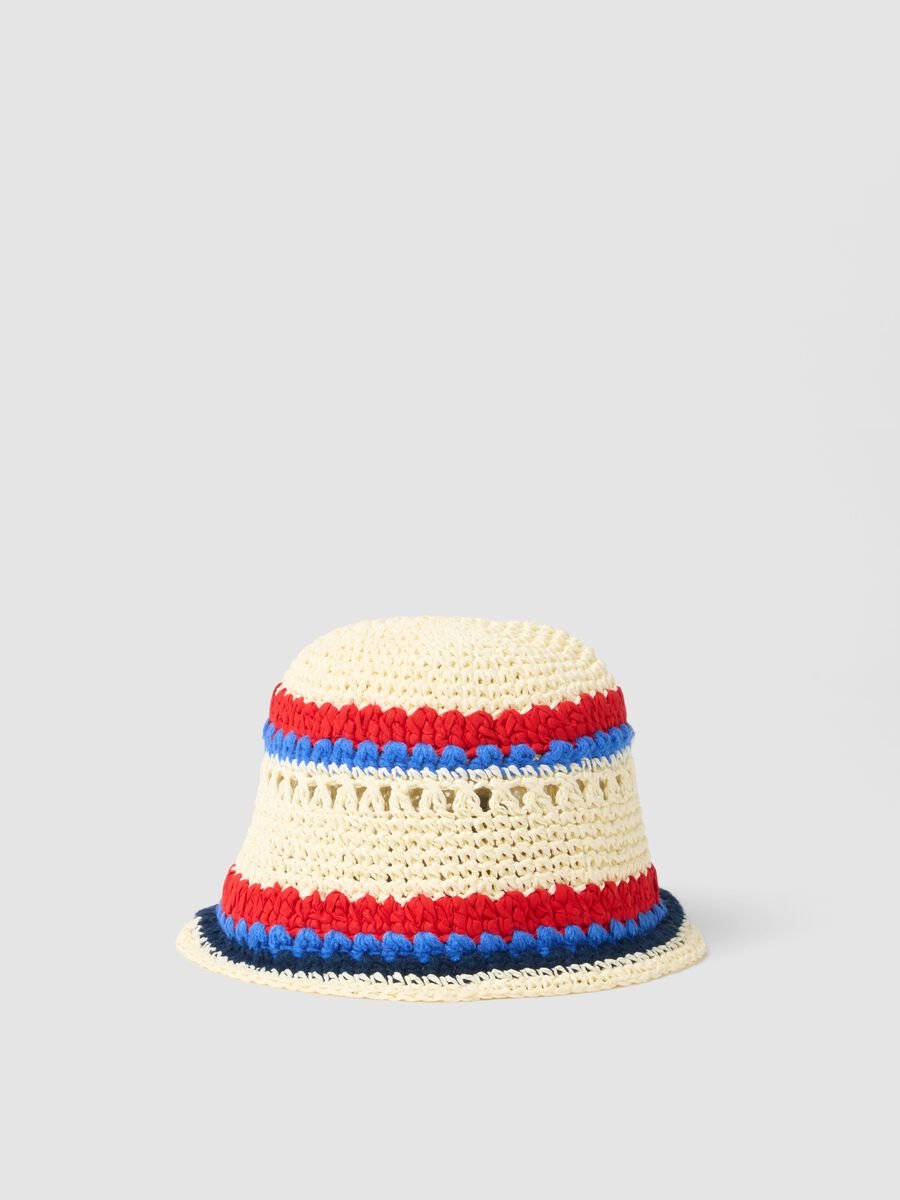 Multicolor-Bucket-Hat aus Papier- und Baumwollmix_0