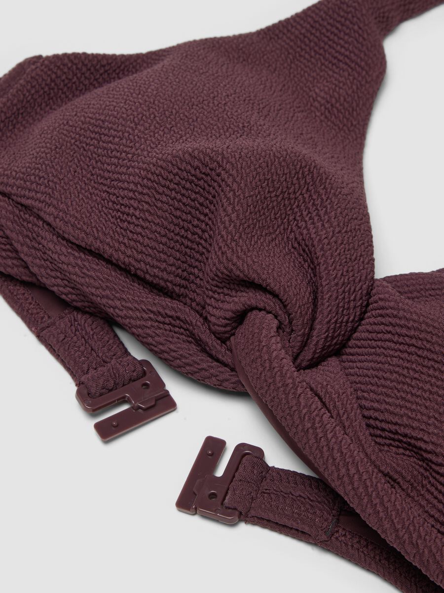 Violett geflochtenes Triangel-Bikinioberteil aus Stretchstoff_5