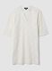 Caftan blanc en coton m&eacute;lang&eacute;_0