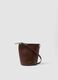 Brown bucket bag with adjustable shoulder strap_0