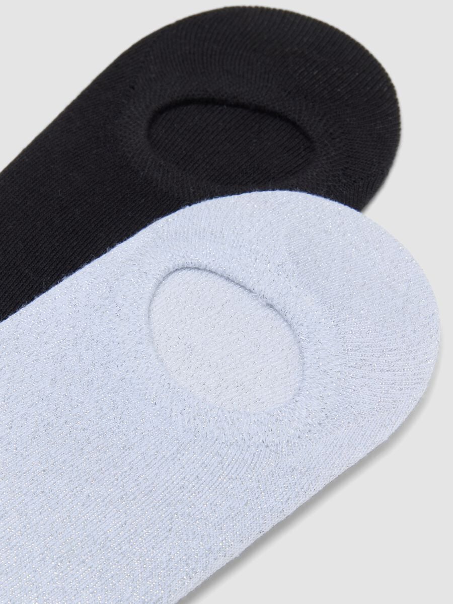 2-pack of black and grey organic cotton no-show socks_2
