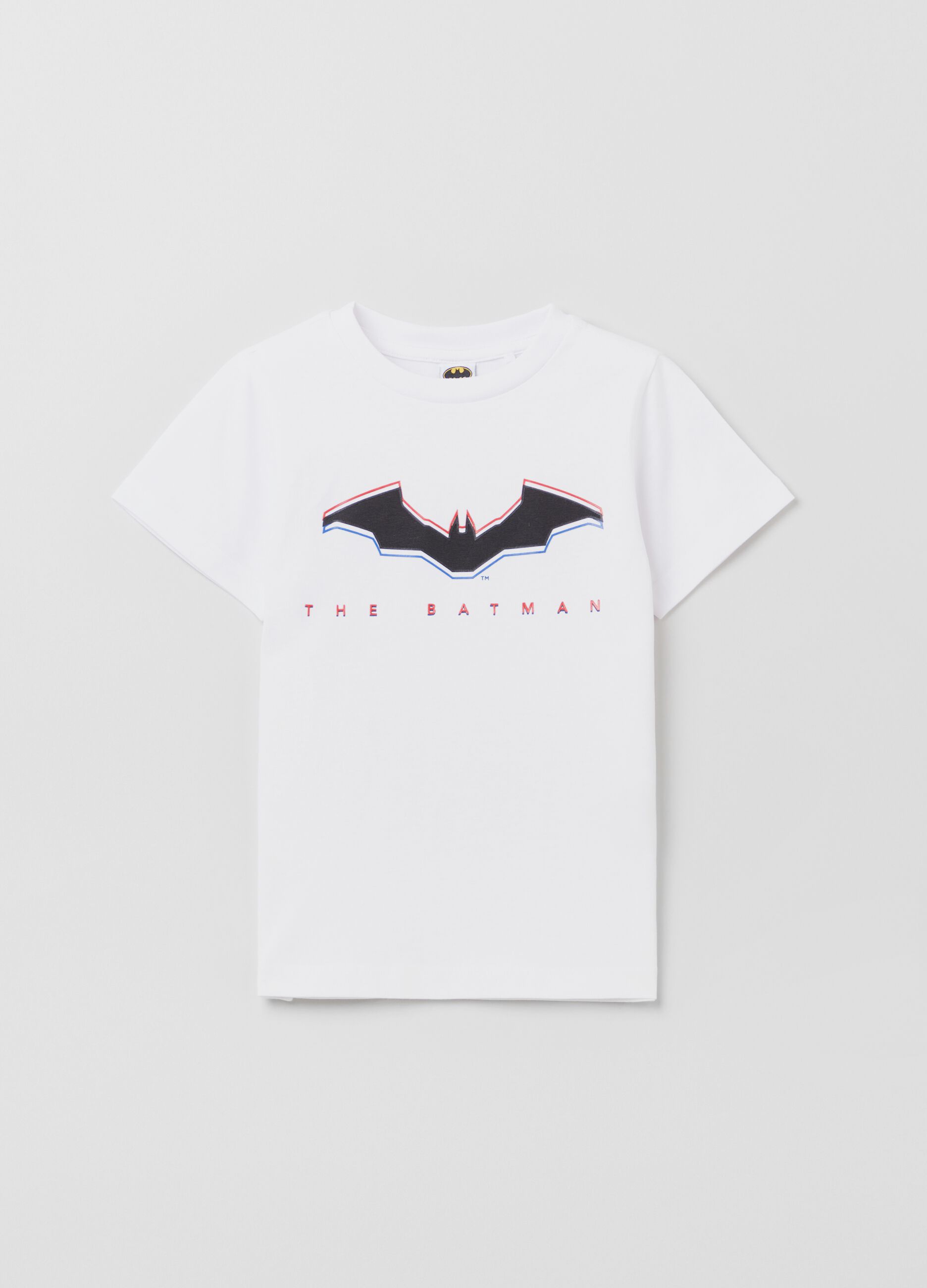 Cotton T-shirt with The Batman print