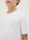Boy's white crew neck T-shirt in pure cotton over fit_2