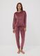 Rosafarbenes Pyjama-Sweatshirt aus Stretchmaterial mit Sternchen_1