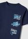Boy's blue pure cotton regular fit t-shirt with print_2