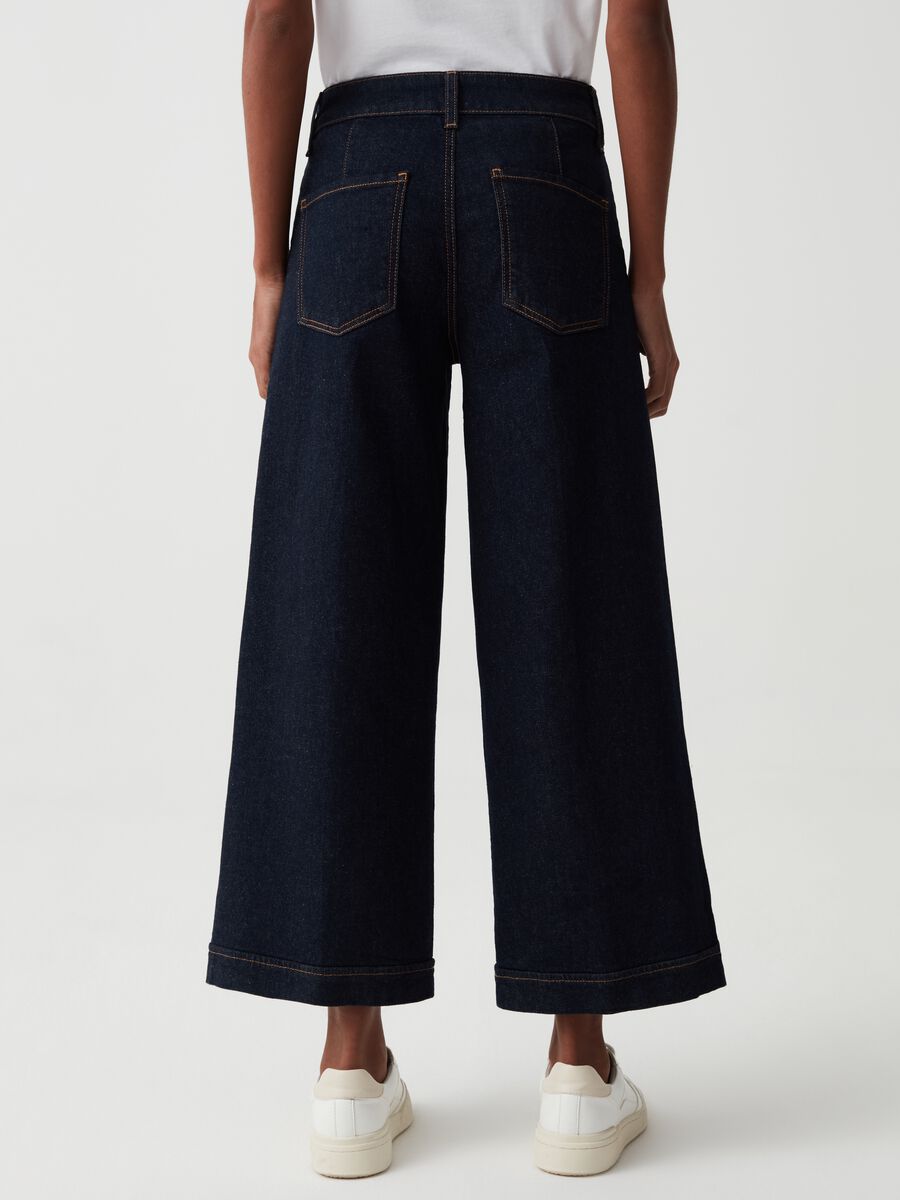 Wide-leg cropped jeans with turn-ups_2