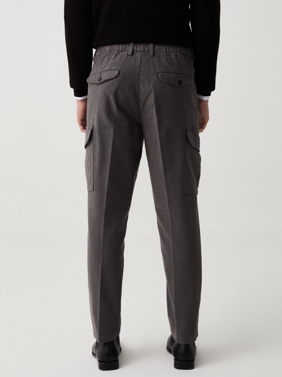 Comfort-fit cargo trousers in twill_2