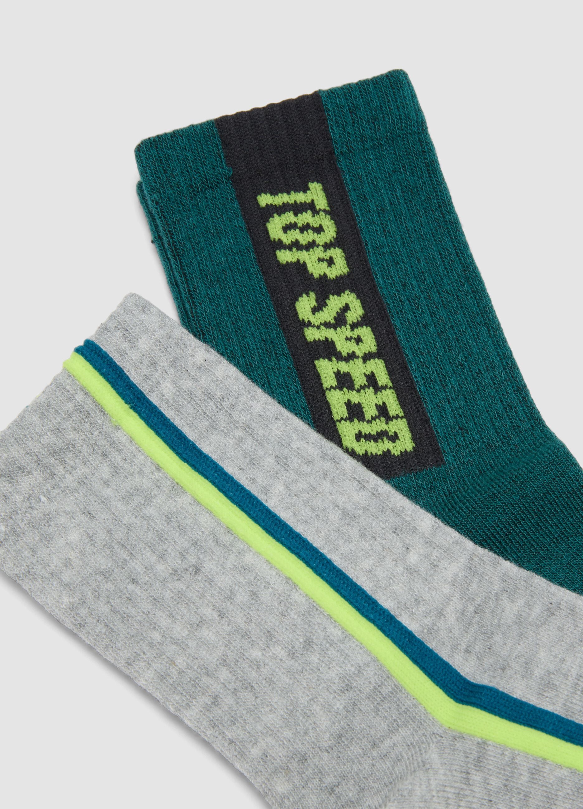 3-pack of multicolour short socks in stretch organic cotton
