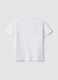 White pure cotton children's T-shirt, regular fit with pocket_1