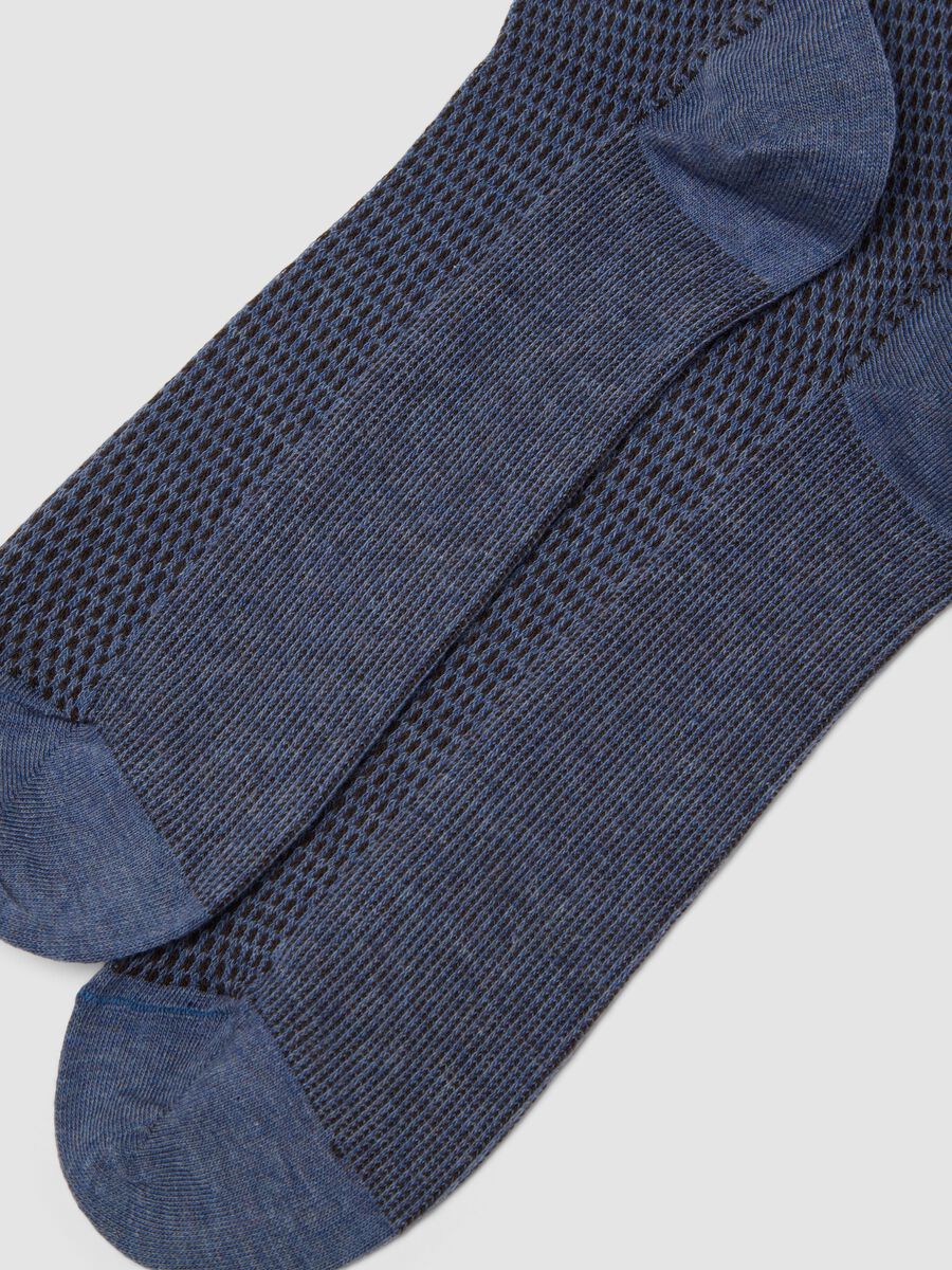 Long denim socks in stretch cotton_1