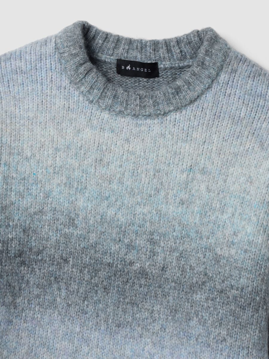 Blue wool-blend crew-neck jumper_1
