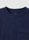 Children's blue pure cotton regular fit T-shirt with pocket_2