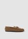 Braune Loafer aus echtem Leder mit Schleife_0