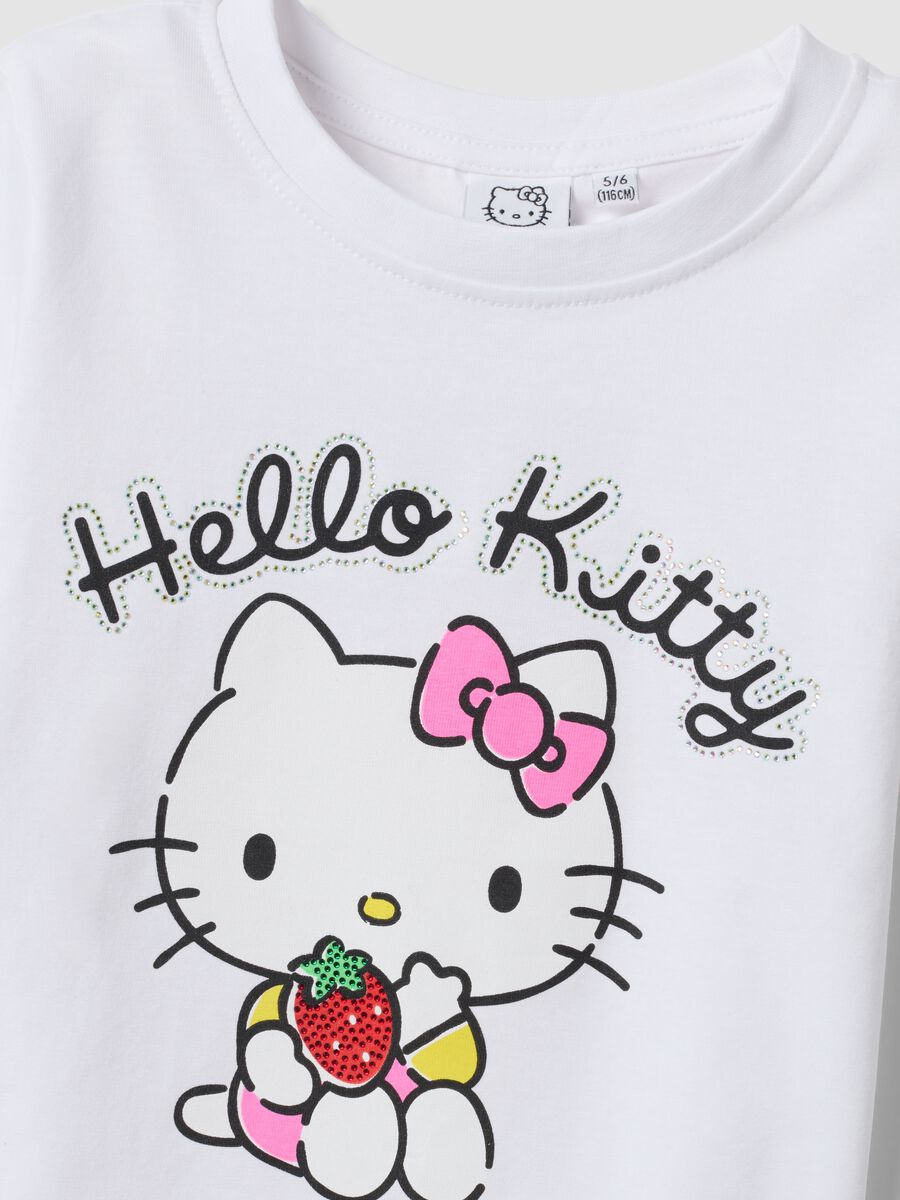 White short-sleeve stretch cotton T-shirt_2